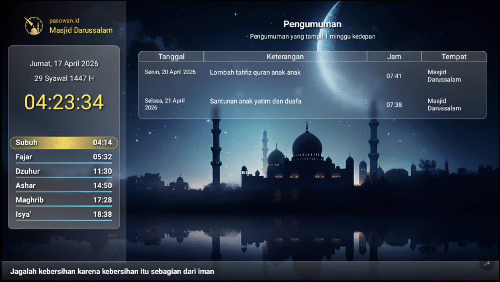 Tangkapan skrin ciri Pasowan TV